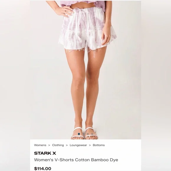 Stark X Women's High Waist Lavender Tie-Dye Shorts XS! EUC! - Picture 1 of 7